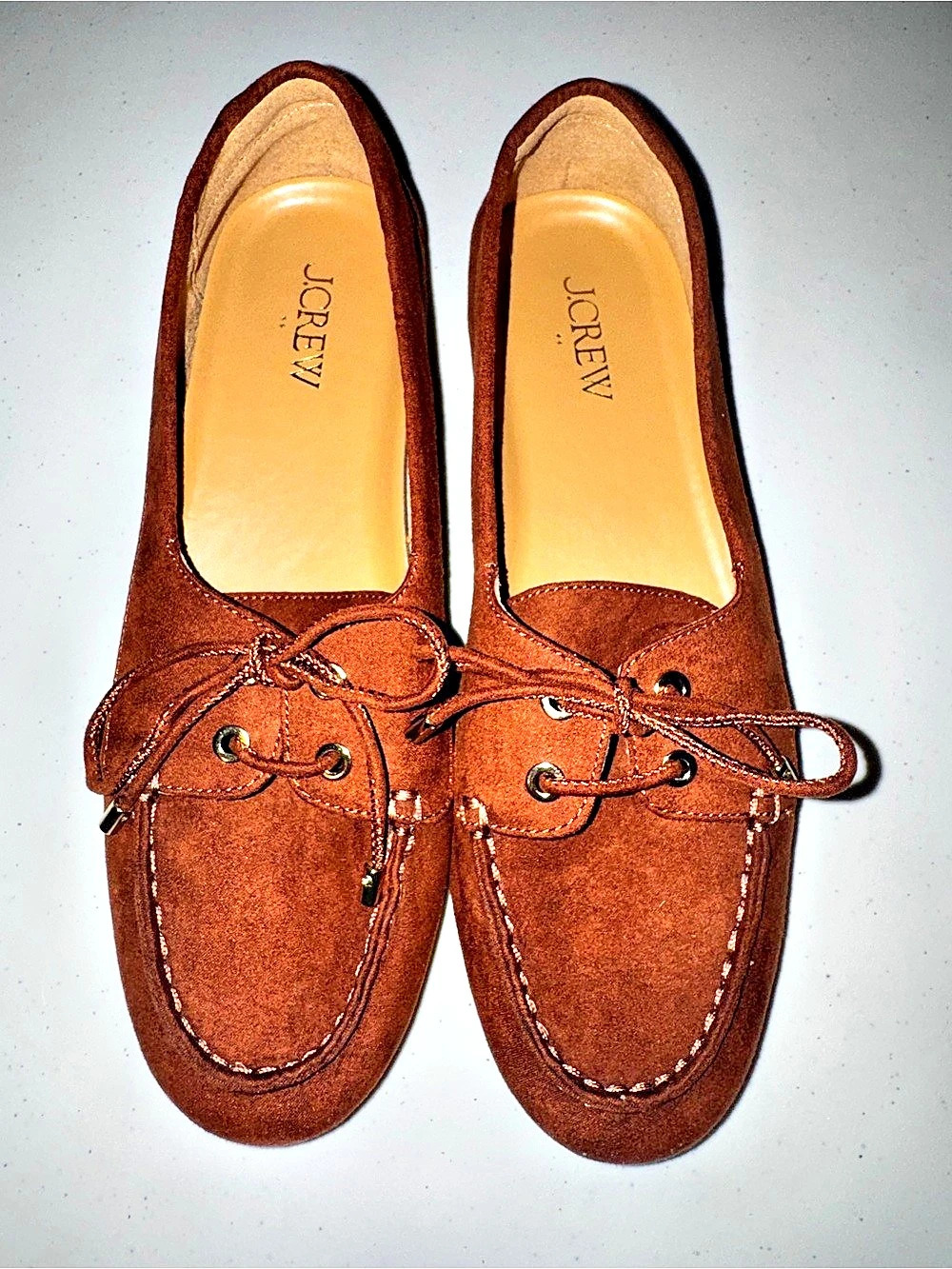 J.Crew factory Driving loafers in suede Brown Moccasins size 7 NWOT